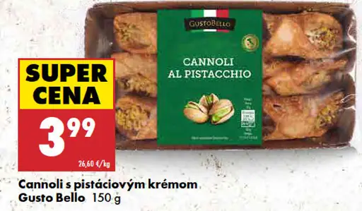 Gusto Bello Cannoli s pistáciovým krémom