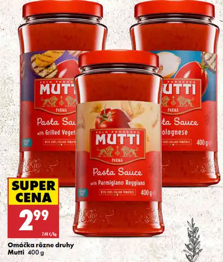 Mutti Omáčka rôzne druhy