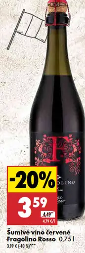 Šumivé víno červené Fragolino Rosso