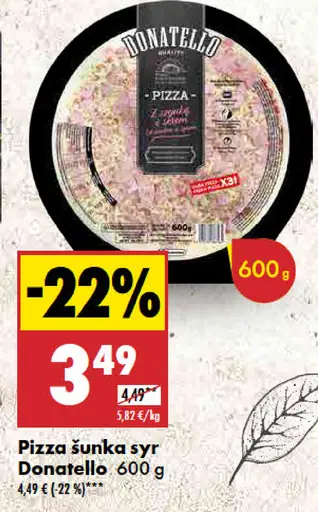 Donatello Pizza šunka syr