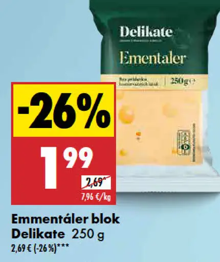 Delikate Emmentáler blok