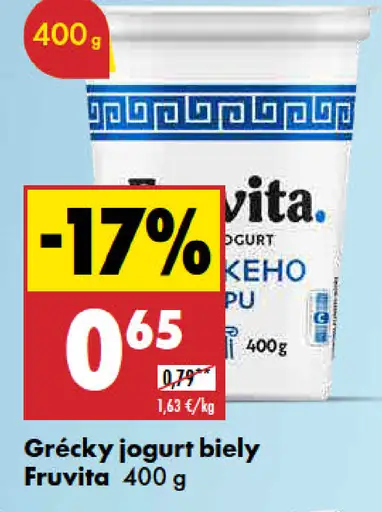 Fruvita Biely jogurt gréckeho typu