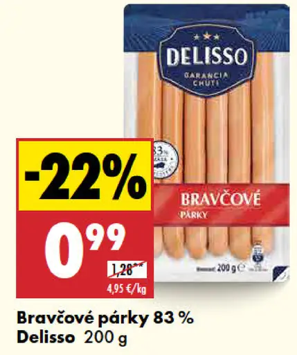 Delisso Bravčové párky