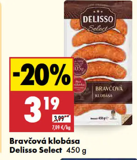 Delisso Select Bravčová klobása