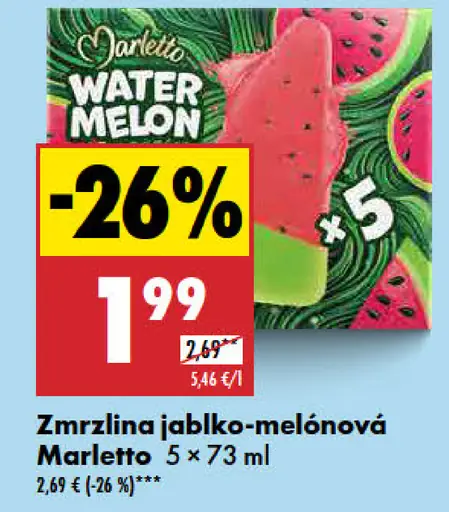 Marletto Zmrzlina jablkovo-melónová príchuť