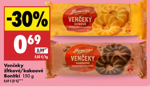 Bonitki Venčeky žltkové/kakaové