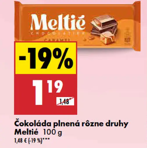Meltie Čokoláda plnená