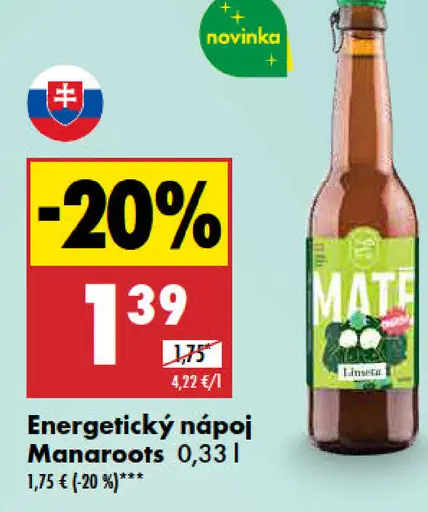 Energetický nápoj Manaroots
