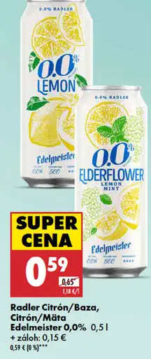 Edelmeister Citron/Baza, Citron/Mäta 0,0 %
