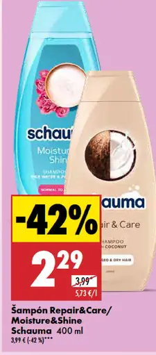 Schauma Šampón Repair & Care / Moisture & Shine