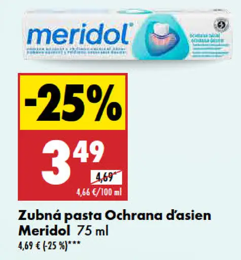 meridol® ochrana ďasien zubná kefka -mäkká