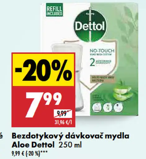 Dettol Bezdotykový dávkovač mydla a tekuté mydlo dobrodruh