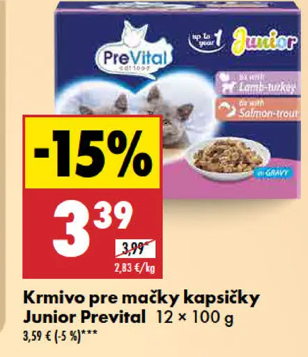Junior Prevital Krmivo pre mačky kapsičky