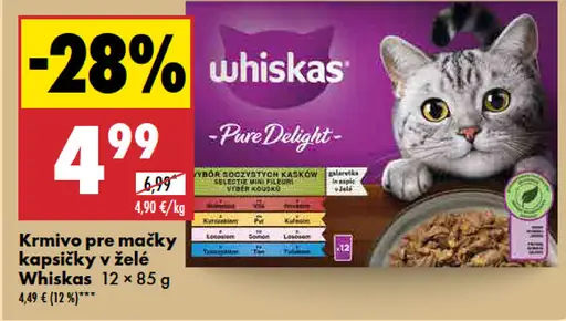 Whiskas Krmivo pre mačky kapsičky v želé