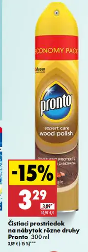 Pronto čistiaci prostriedok na nábytok