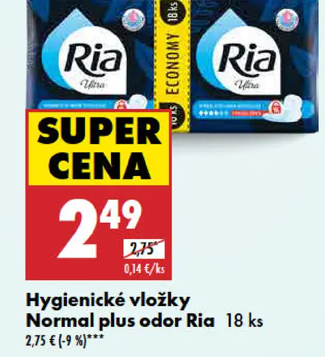 Ria Hygienické vložky normal plus odor