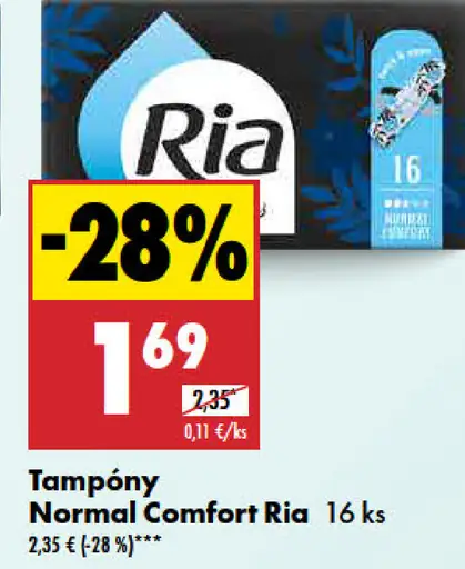 Ria Normal Comfort Tampóny