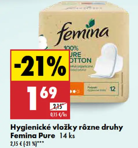 Femina Hygienické vložky rôzne druhy