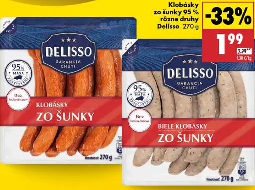 Delisso Klobásky zo šunky