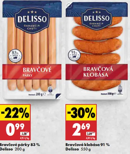 Delisso Bravčové párky