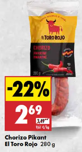 El Toro Rojo Chorizo Pikant