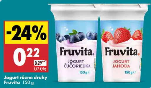 Fruvita jogurt rôzne druhy