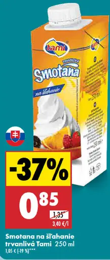 Tami Smotana na šľahanie trvanlivá