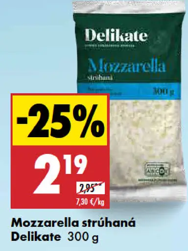 Mozzarella strúhaná