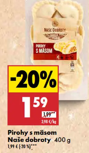 Naše dobroty Pirohy s mäsom