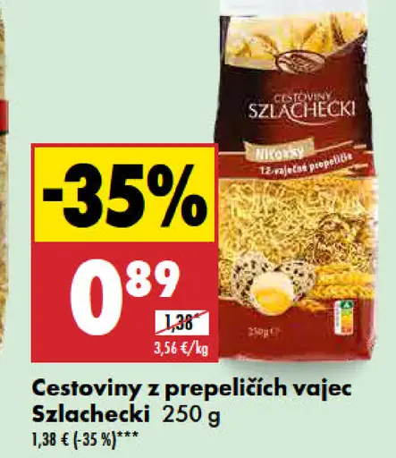 Szlachecki Cestoviny z prepeličích vajec