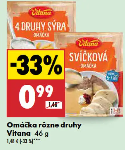 Vitana Omáčka rôzne druhy