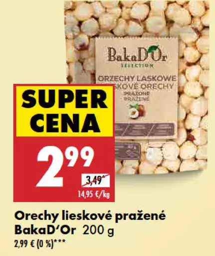 BakaD'Or Orechy lieskové pražené