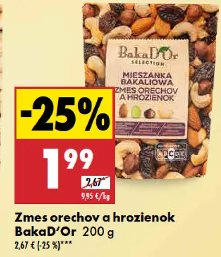 BakaD'Or Zmes orechov a hrozienok