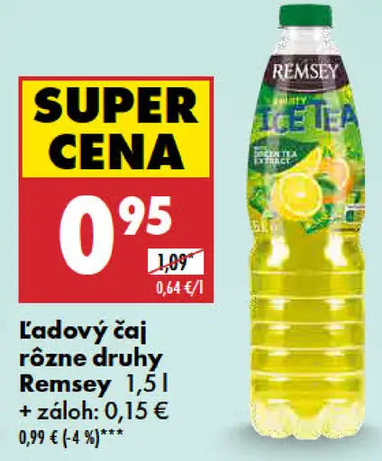 Ľadový čaj rôzne druhy Remsey
