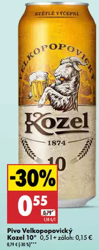 Velkopopovický Kozel pivo