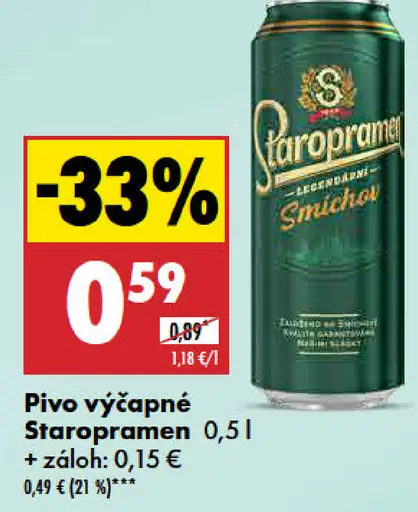 Staropramen výčapné pivo