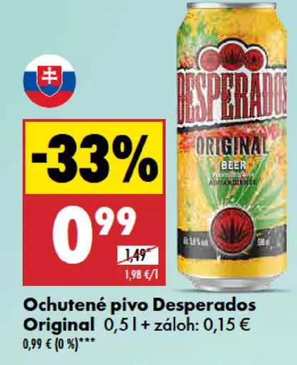 Desperados Original ochutené pivo