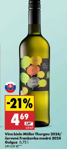 Müller Thurgau 2024/červené Frankovka modrá 2024 Golguz