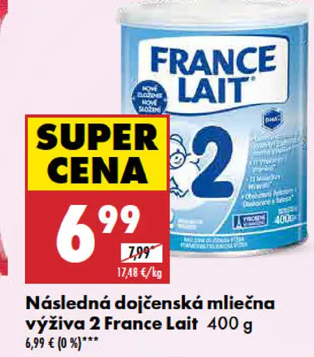 France Lait nasledná dojčenská mliečna výživa 3