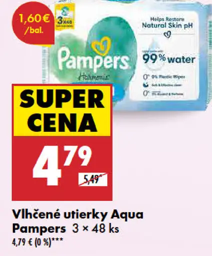 Pampers vlhčené utierky Aqua