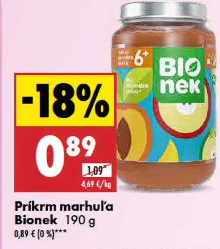 Bionek Príkrm marhuľa