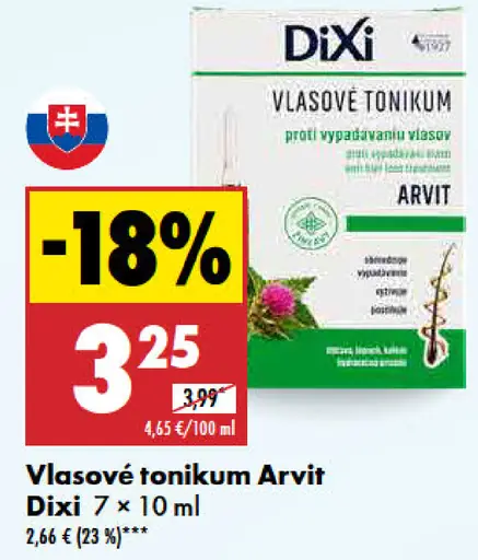 Dixi Vlasové tonikum Arvit