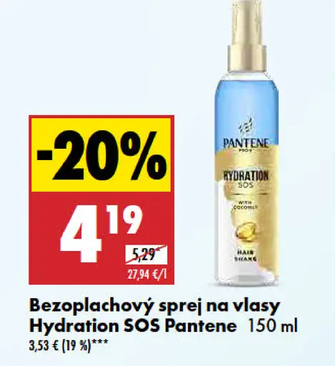 Pantene bezoplachový sprej na vlasy Hydration SOS