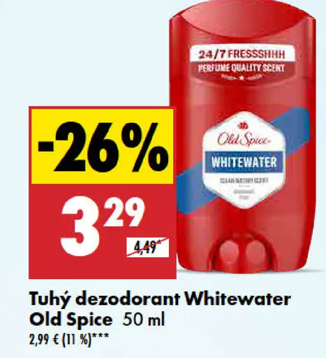 Tuhý dezodorant Whitewater Old Spice