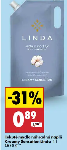 Linda tekuté mydlo náhradná náplň Creamy Sensation