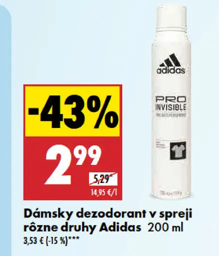 Adidas Dámsky dezodorant v spreji