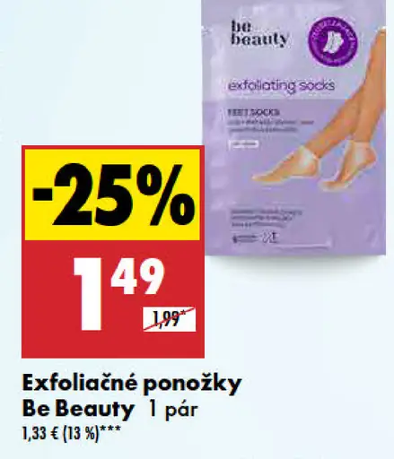 Be Beauty Exfoliačné ponožky