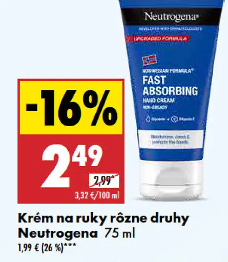 Neutrogena Krém na ruky rôzne druhy