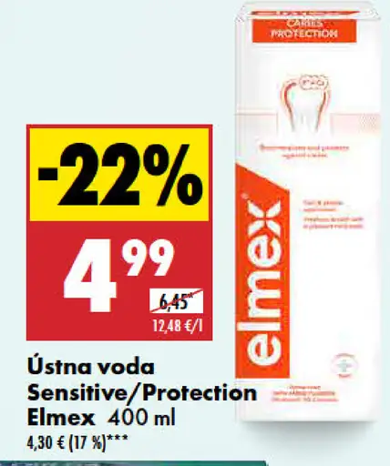 Elmex ústna voda Sensitive/Protection