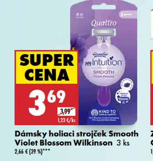 Dámsky holiaci strojček Smooth Violet Blossom Wilkinson